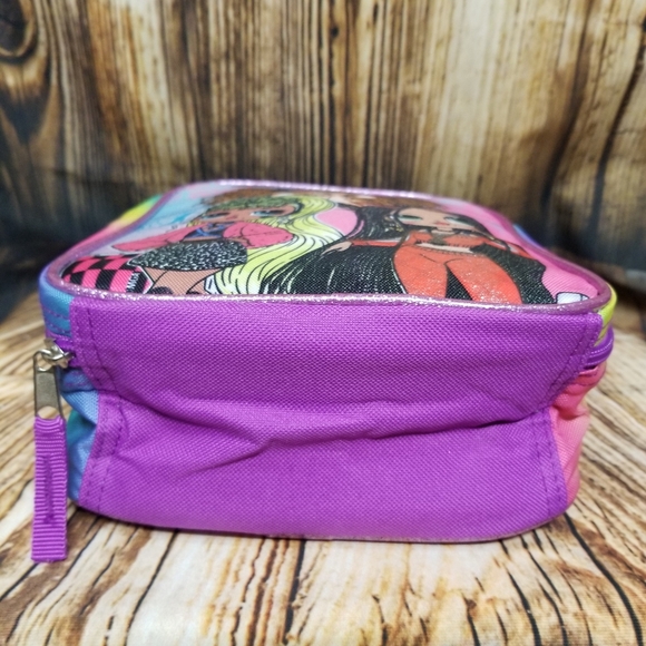 NEW!! LOL Surprise OMG Zip-Up Multicolor Glitter 7.5" x 9" Handled Lunch Box - Picture 7 of 11